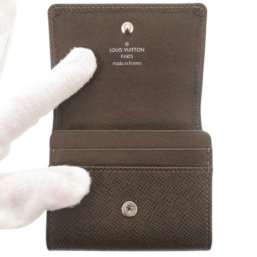 Louis Vuitton Porte-Monnaie Sergei Taiga Grizzly Coin Case Wallet Brown — view 5