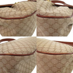 Celine Macadam Pattern Vintage Hobo Shoulder Bag Gold Canvas Leather Beige Brown — view 6