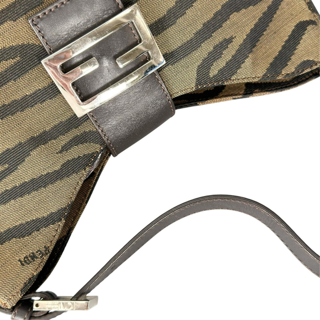 Fendi Zucca Handbag Canvas Brown — view 6