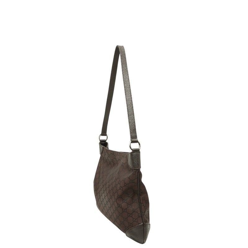 Gucci GG Canvas Shoulder Bag Brown — view 3