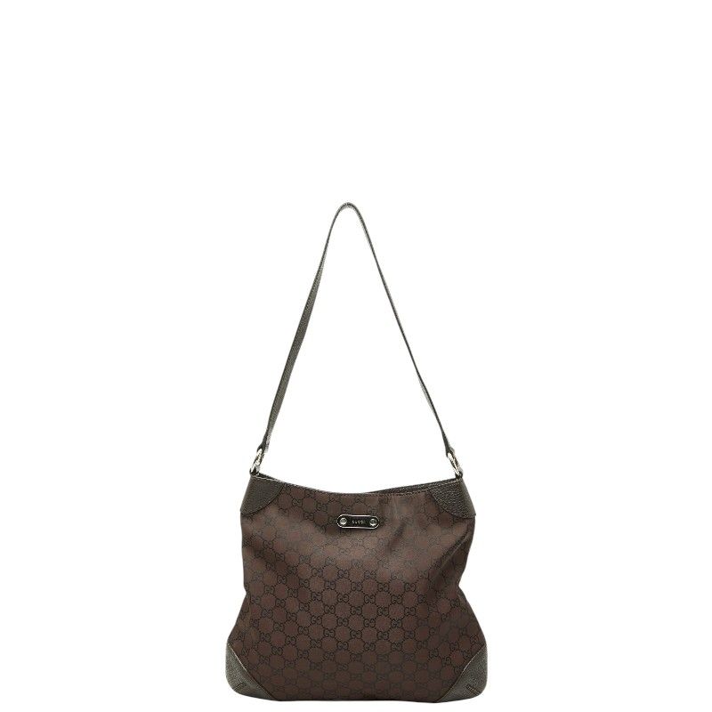 Gucci GG Canvas Shoulder Bag Brown — view 2