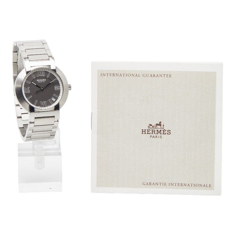 Hermes Nomade Automatic Quartz Watch Gray Silver Stainless Steel — view 8