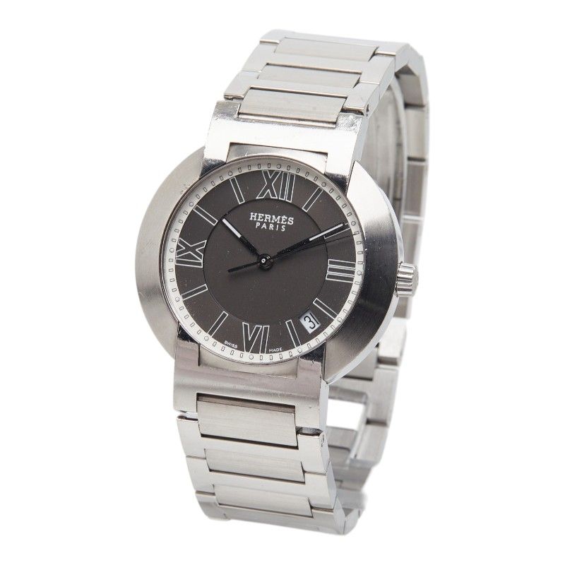 Hermes Nomade Automatic Quartz Watch Gray Silver Stainless Steel — view 2