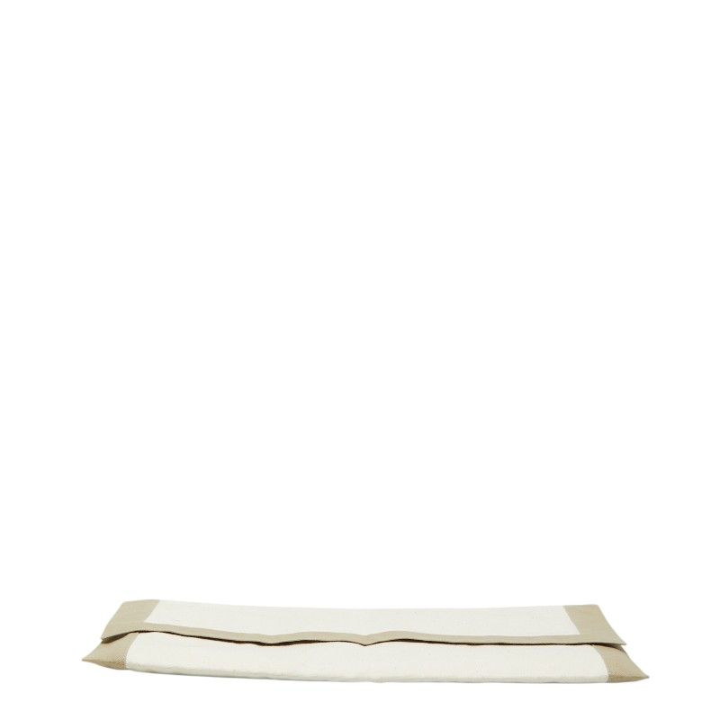 Hermes Tapidocell Clutch Ivory Beige Canvas — view 3