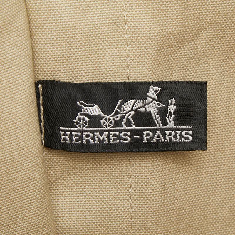 Hermes Tapidocell Clutch Ivory Beige Canvas — view 8