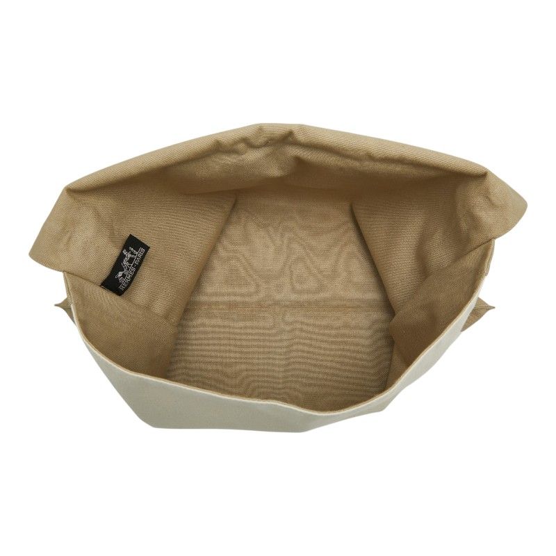 Hermes Tapidocell Clutch Ivory Beige Canvas — view 6
