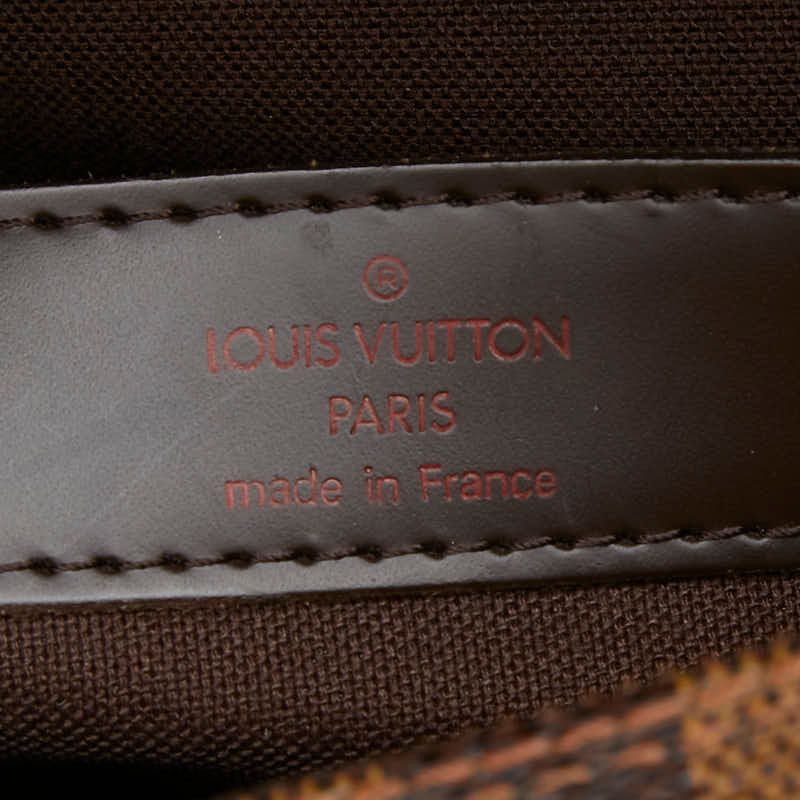 Louis Vuitton Damier Naviglio Shoulder Bag Brown Leather — view 9