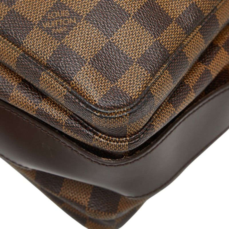 Louis Vuitton Damier Naviglio Shoulder Bag Brown Leather — view 4
