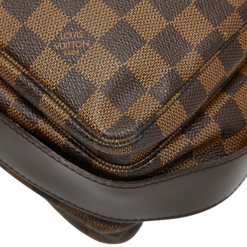 Louis Vuitton Damier Naviglio Shoulder Bag Brown Leather — view 6