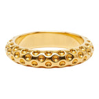Hermes Dot Motif Scarf Ring Gold Plated — view 3