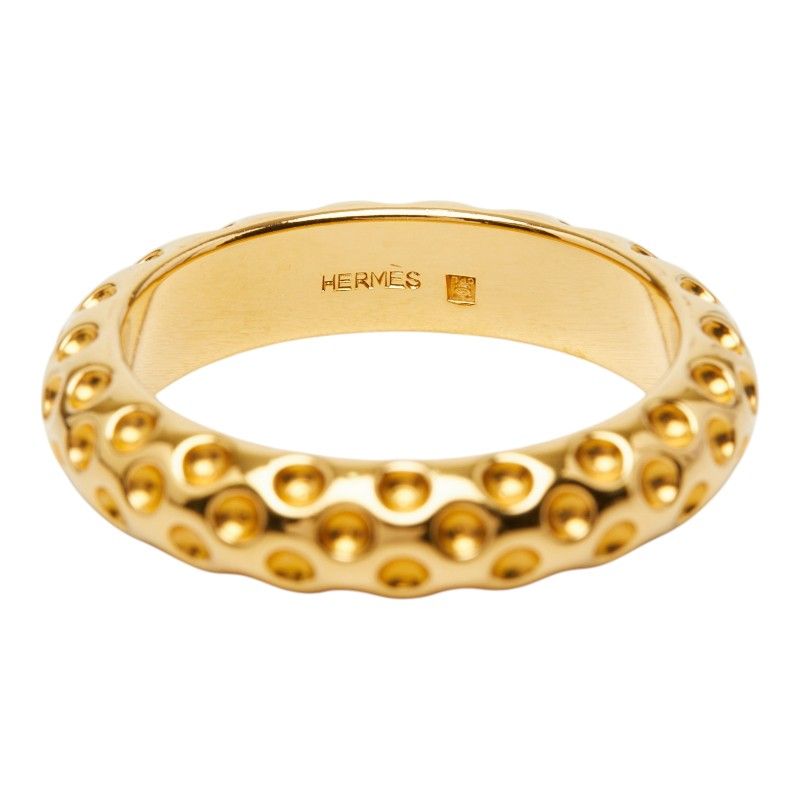 Hermes Dot Motif Scarf Ring Gold Plated — view 6