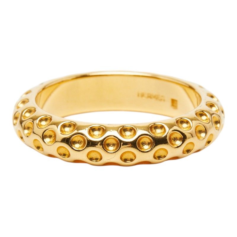 Hermes Dot Motif Scarf Ring Gold Plated — view 5