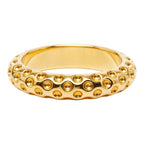 Hermes Dot Motif Scarf Ring Gold Plated — view 2