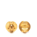 Chanel CC Logo Vintage Earrings Gold Plated — view 4