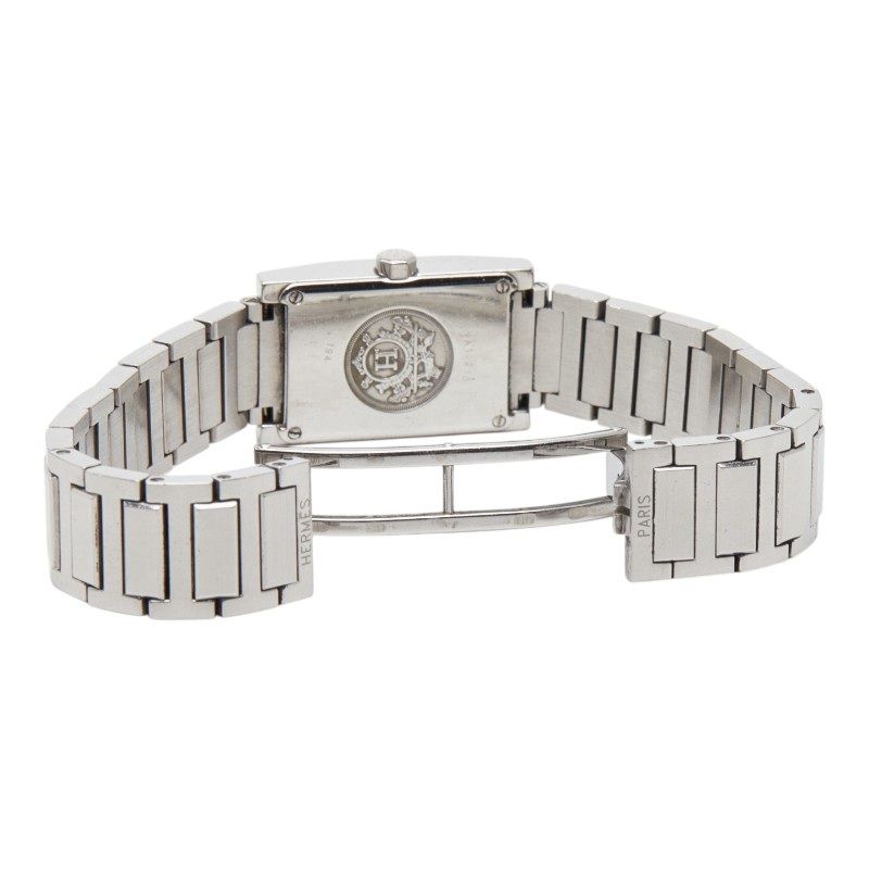 Hermes Tandem Watch Blue Silver Stainless Steel — view 5