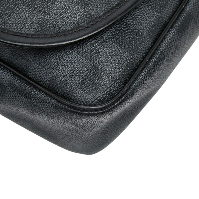 Louis Vuitton Damier Graphite Daniel MM Crossbody Shoulder Bag Black Leather — view 5
