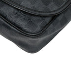 Louis Vuitton Damier Graphite Daniel MM Crossbody Shoulder Bag Black Leather — view 4