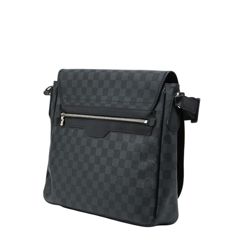 Louis Vuitton Damier Graphite Daniel MM Crossbody Shoulder Bag Black Leather — view 2