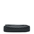Louis Vuitton Damier Graphite Daniel MM Crossbody Shoulder Bag Black Leather — view 3