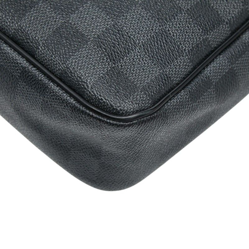 Louis Vuitton Damier Graphite Daniel MM Crossbody Shoulder Bag Black Leather — view 6