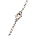 Chanel CC Logo Christmas Tree Motif Necklace Silver White Metal — view 4