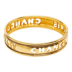 Chanel Logo Bangle Gold Plated Bracelet — view 2