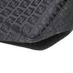 Fendi Zucchino Handbag Black Canvas Leather — view 5