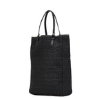Fendi Zucchino Handbag Black Canvas Leather — view 2