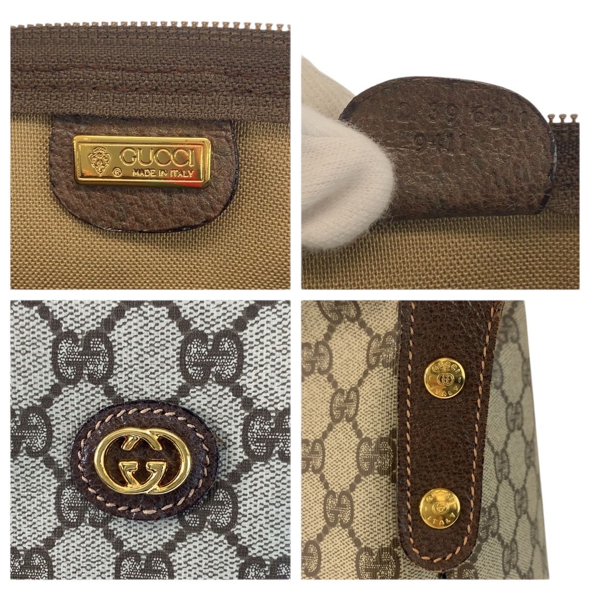 Gucci Vintage Sherry Line GG Supreme Canvas 012 39 Boston Bag — view 3
