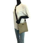 Gucci Beige Brown Gold GG Supreme Canvas Shoulder Bag — view 7