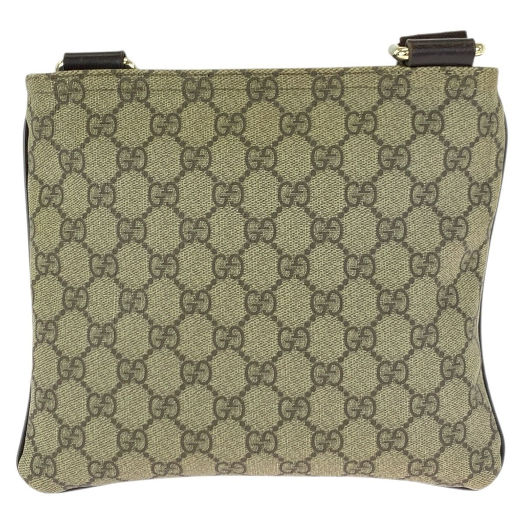Gucci Beige Brown Gold GG Supreme Canvas Shoulder Bag — view 2