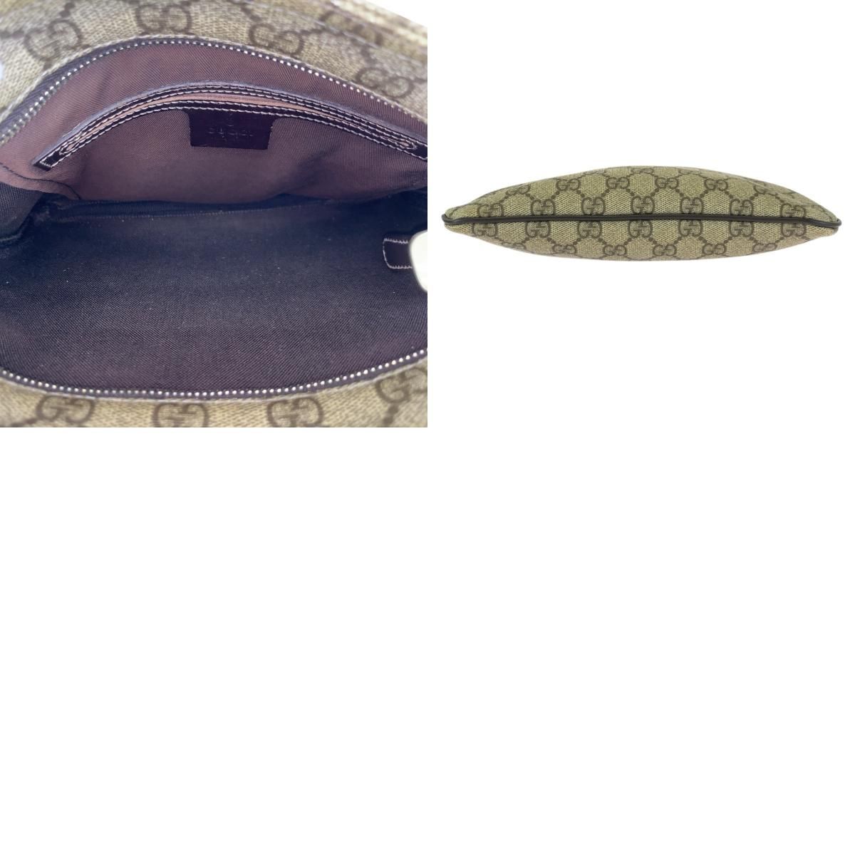Gucci Beige Brown Gold GG Supreme Canvas Shoulder Bag — view 9