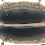 Gucci Bamboo GG Pattern Brown Silver Nylon 002 Tote — view 7