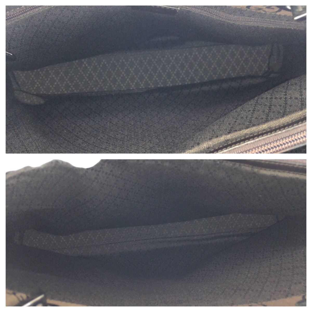 Gucci Bamboo GG Pattern Brown Silver Nylon 002 Tote — view 8