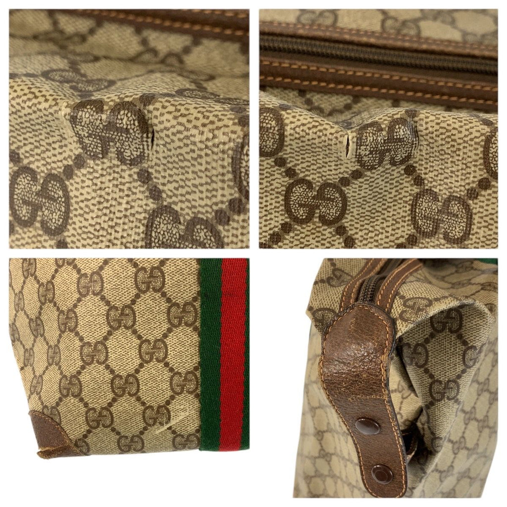 Gucci Vintage Sherry Line GG Supreme Canvas 156 19 014 Boston Bag — view 5
