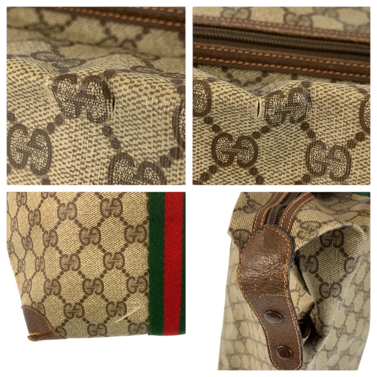 Gucci Vintage Sherry Line GG Supreme Canvas 156 19 014 Boston Bag — view 5