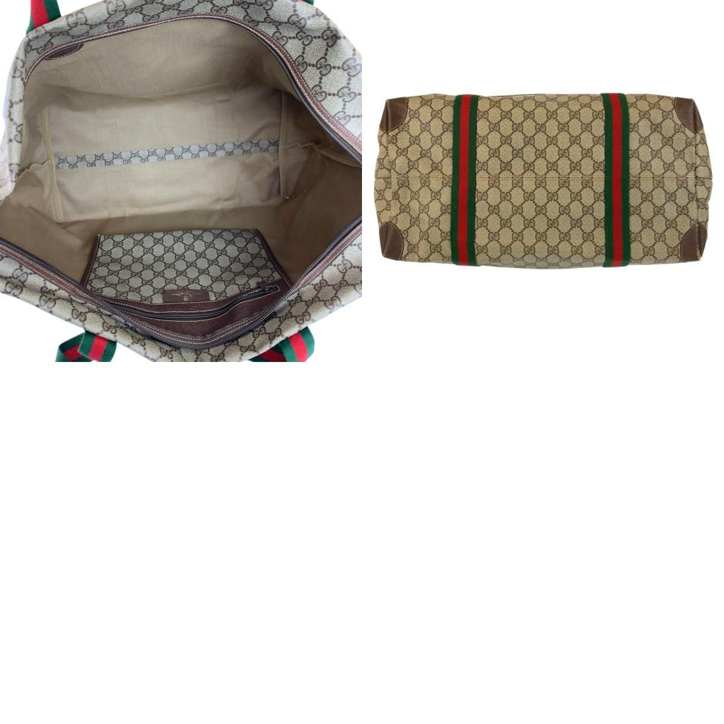 Gucci Vintage Sherry Line GG Supreme Canvas 156 19 014 Boston Bag — view 9