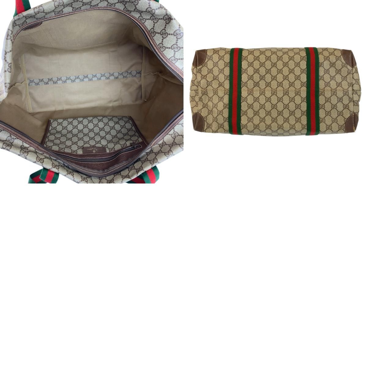 Gucci Vintage Sherry Line GG Supreme Canvas 156 19 014 Boston Bag — view 9