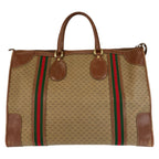 Gucci Vintage Micro GG Sherry Line Brown Boston Bag — view 2