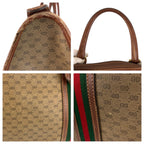 Gucci Vintage Micro GG Sherry Line Brown Boston Bag — view 5