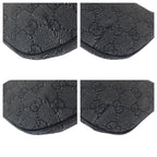 Gucci Black Gold GG Canvas Leather Handbag Pouch — view 3