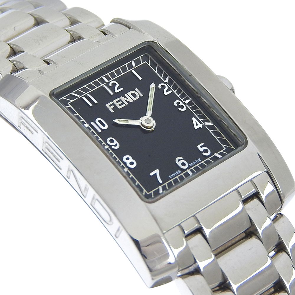Fendi Orologi Stainless Steel Quartz Analog Display Black Dial Watch — view 3