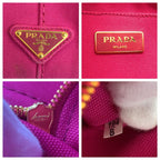 Prada Canapa Pink Gold Canvas Tote — view 3