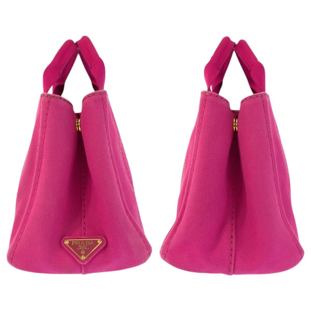 Prada Canapa Pink Gold Canvas Tote — view 7