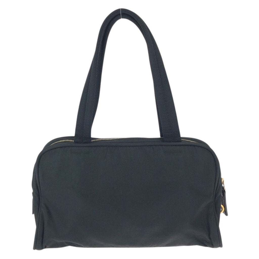 Prada Tessuto Black Gold Nylon Tote Mini Boston Bag — view 2
