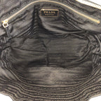 Prada Tessuto Black Gold Nylon Tote Mini Boston Bag — view 8