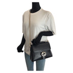Gucci Interlocking 2-Way Black Gold Leather Chain Shoulder Bag — view 7