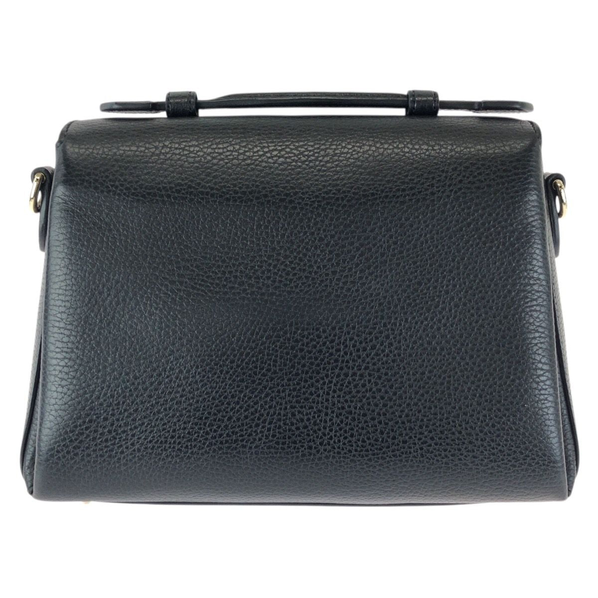 Gucci Interlocking 2-Way Black Gold Leather Chain Shoulder Bag — view 2