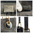 Gucci Black Gold GG Canvas Tote Shoulder Bag — view 3