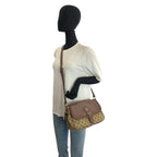 Gucci Ski Brown Beige Gold GG Canvas Leather Shoulder Bag Pochette — view 7